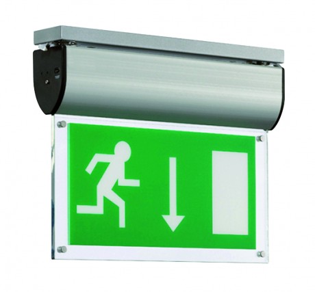 Premium  Emergency Exit Drop Sign Wall, end, ceiling or suspended