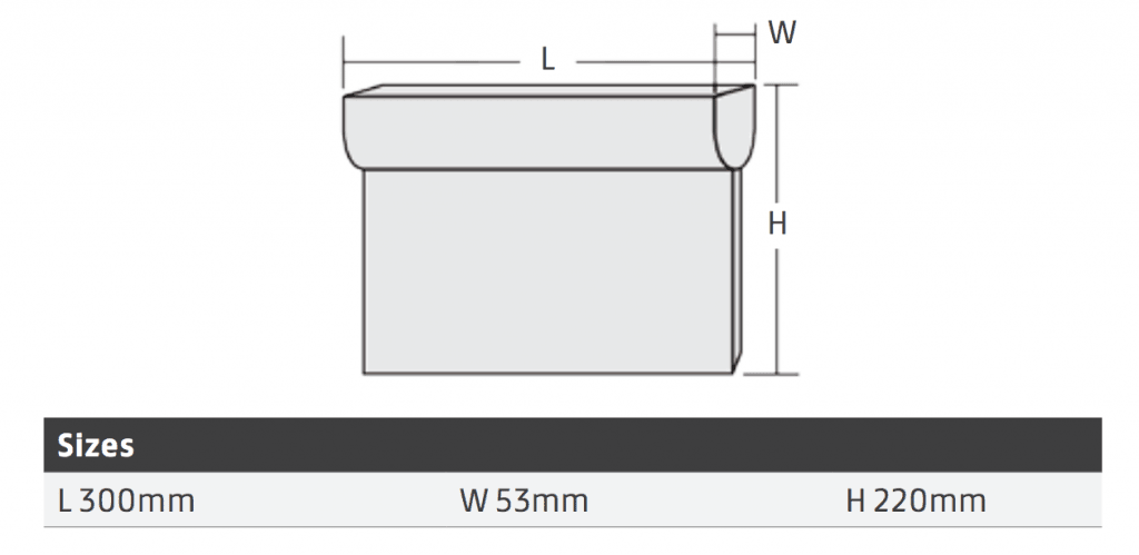 LED Emergency Exit Drop Sign Dimensions