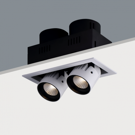 STR392 Twin Recessed Adjustable LED Spotlight (2 x 20W) 