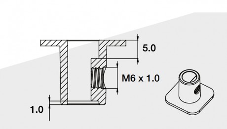 Trækaflastning til sporadapter - Powergear ™ PRO-M510 / M10- 008 -PVC