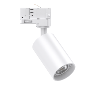 GU10 White Track Light with 3 circuit adaptor - Tubular 50