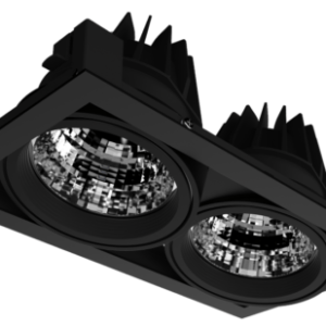 Maxi Gimbal Light Twin Adjustable Downlight Black