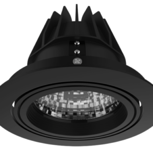 Midi Gimbal Round LED Black