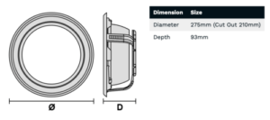 ZIP Anti-Ligature Technical Drawing