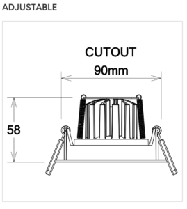 Tama 50 Cut out dimensions