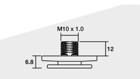 Track Light Threaded Adaptor  Powergear™ PRO-M10-008 / 012 (Pack of 5)