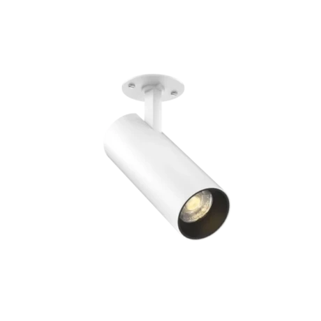13W Besa Plate Spotlight Tubular 60 White / Black