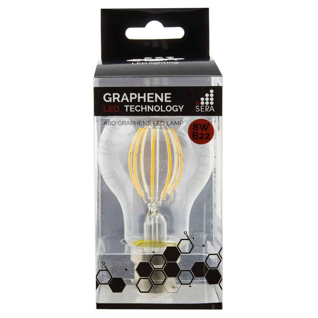 B22 8W Dimmable Graphene LED Filament light Bulb Pack