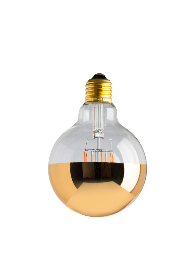 LED Filament Lamp Ø95mm Globe Gold Crown